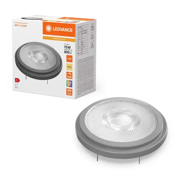 Светодиодная лампа LEDVANCE LED Reflector DIM PAR111 11,7W 800Lm 3000K AC/DC 12V G53 Рефлектор (4099854049163), 100024152