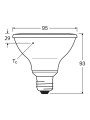 Світлодіодна лампа LEDVANCE LED Reflector DIM PAR30 10W 633Lm 2700K 230V E27 Рефлектор (4099854071195) , 100024129