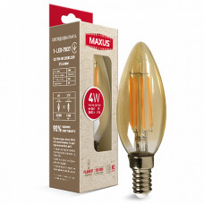 Світлодіодна лампа MAXUS C37 FM 4W 2200K 220V E14 Amber (1-LED-7037)