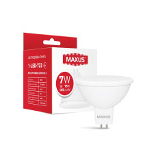 Светодиодная лампа MAXUS MR16 7W 735Lm 3000K 220V GU5.3 Frosted (1-LED-723)