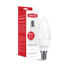 Светодиодная лампа MAXUS C37 7W 735Lm 4100K 220V E14 Frosted (1-LED-734)