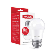 Светодиодная лампа MAXUS G45 5W 550Lm 4100K 220V E27 Frosted (1-LED-742)