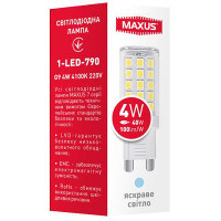 Світлодіодна лампа MAXUS JCD 4W 400Lm 4100K 220V G9 Clear (1-LED-790)