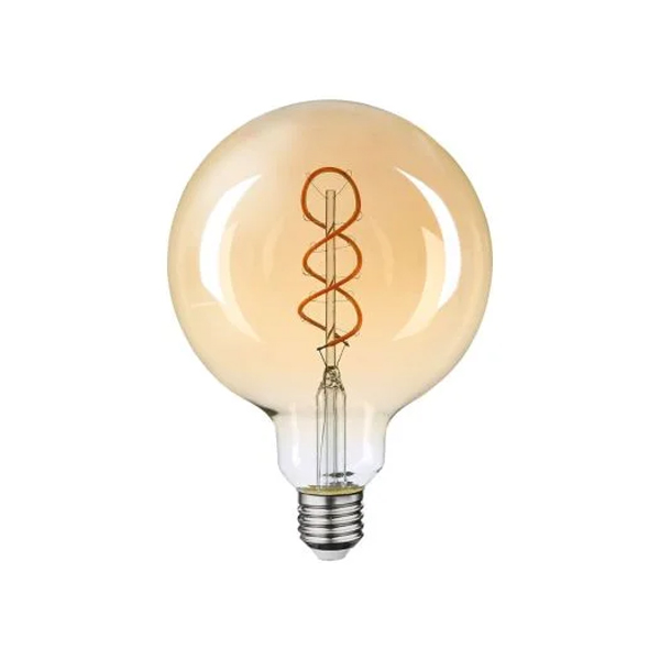 Светодиодная лампа MAXUS филамент G125 FM 6W 420Lm 2400K 220V E27 Golden Deco (1-MFM-7125), 100023514