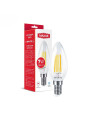 Светодиодная лампа MAXUS филамент C37 FM 7W 840Lm 2700K 220V E14 Clear (1-MFM-734), 100020347