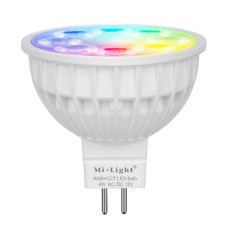 Светодиодная лампа Mi-light MR16 4W GU5.3 2700-6500K+ RGB DIM 12V FUT104 (LL104-RGB+CCT)