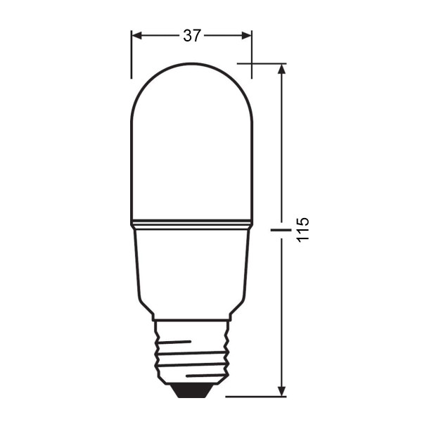 Светодиодная лампа OSRAM Star Stick T37 10W 1055Lm 4000K 230V E27 Матовый (Frosted) (4058075059214), 100020781