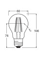 Светодиодная лампа OSRAM LED Classic Performance DIM Filament A60 6,5W 806Lm 2700K 230V E27 Прозрачный (Clear) (4058075115958), 100022499