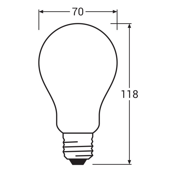 Светодиодная лампа OSRAM LED Classic Performance A70 17W 2452Lm 4000K 230V E27 Матовый (Frosted) (4058075305038), 100024090