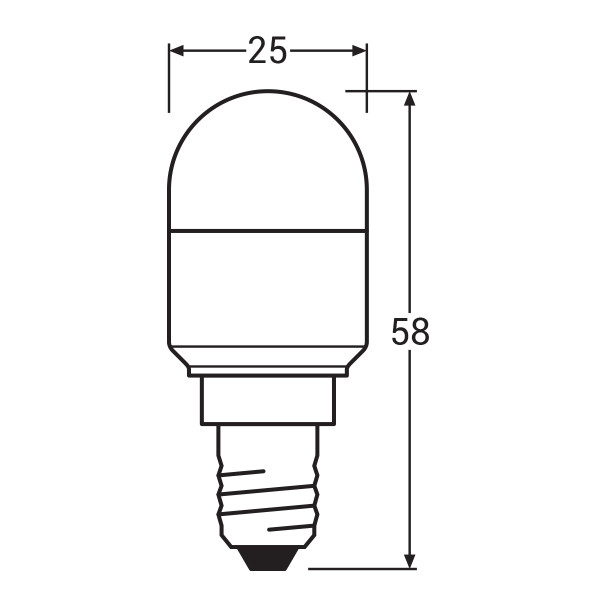 Светодиодная лампа OSRAM LED Special T26 2,3W 200Lm 2700K 230V E14 Матовый (Frosted) (4058075432758), 100022330
