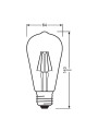 Светодиодная лампа OSRAM LED Classic Performance Edison Filament ST64 7W 806Lm 2700K 230V E27 Прозрачный (Clear) (4058075434400), 100022533