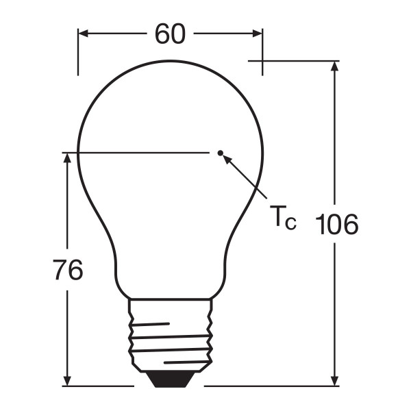 Светодиодная лампа OSRAM LED Classic Performance DIM A60 7W 806Lm 4000K 230V E27 Матовый (Frosted) (4058075434608), 100024094