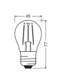Світлодіодна лампа OSRAM LED Classic Performance Filament P45 5W 470Lm 2700K 230V E27 Прозорий (Clear) (4058075436800) , 100020823