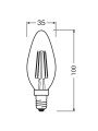 Светодиодная лампа OSRAM LED Classic Performance Filament B35 4W 470Lm 2700K 230V E14 Прозрачный (Clear) (4058075438637), 100020827