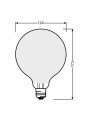 Светодиодная лампа OSRAM Led Star Globe Globe G125 17W 2452Lm 2700K 230V E27 Матовый (Frosted) (4058075601888), 100022501