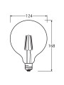 Світлодіодна лампа OSRAM Vintage 1906 DIM Globe Filament G125 6,5W 725Lm 2400K 230V E27 Прозорий (Amber) (4058075808997) , 100015247