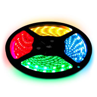 Світлодіодна стрічка OEM ST 5050-60-12V-IP65 14,4W 900Lm RGB 5м (ST-12-5050-60-RGB-65)